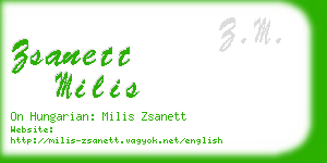 zsanett milis business card